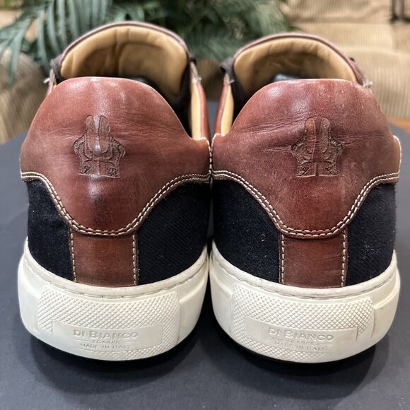 Men’s Di Bianco Scarpe Brown Leather Sneaker Shoe EU 44 US 11 - Picture 6 of 12